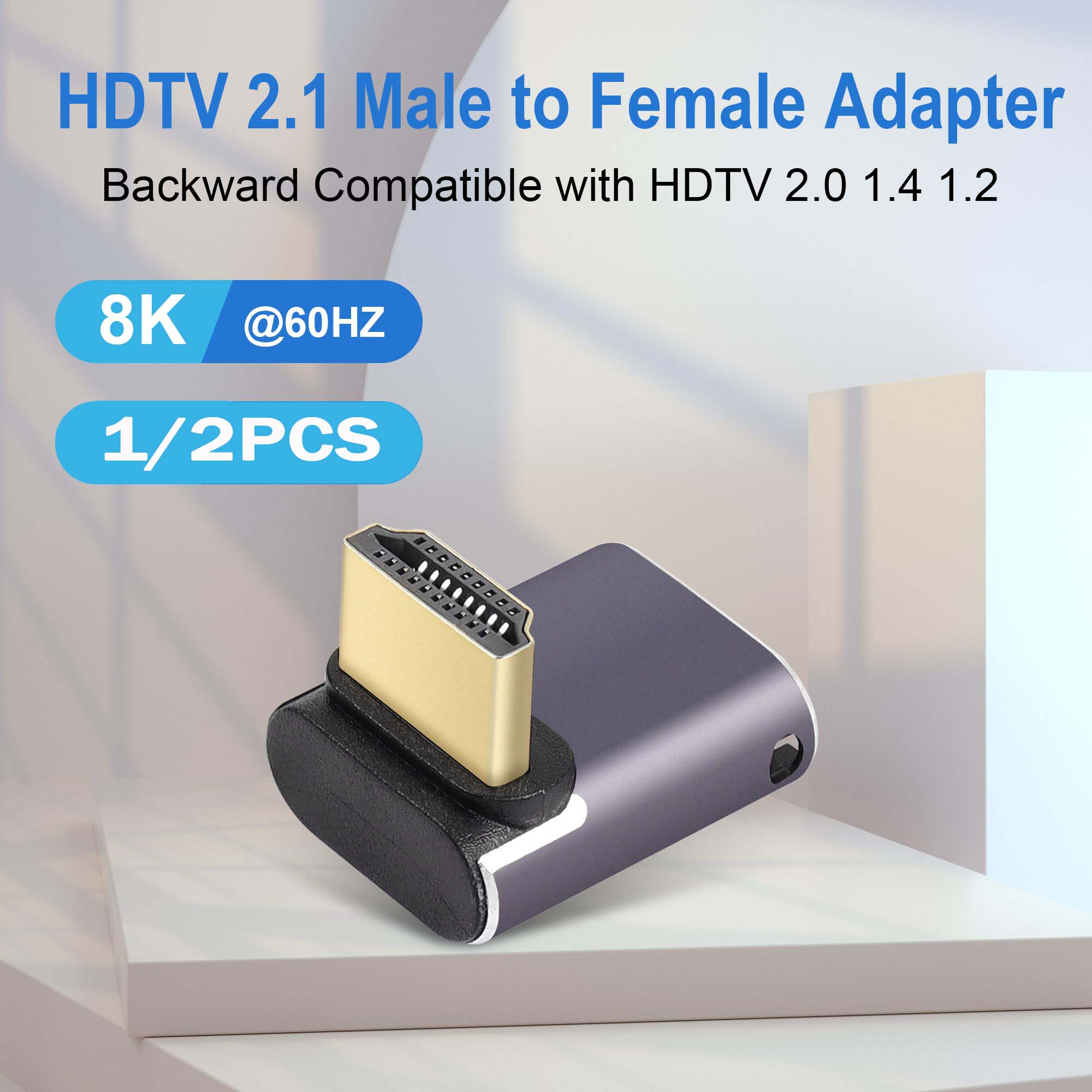 Hdmi Cable 2.1 - 8K 90 graden rechte hoek HDMI