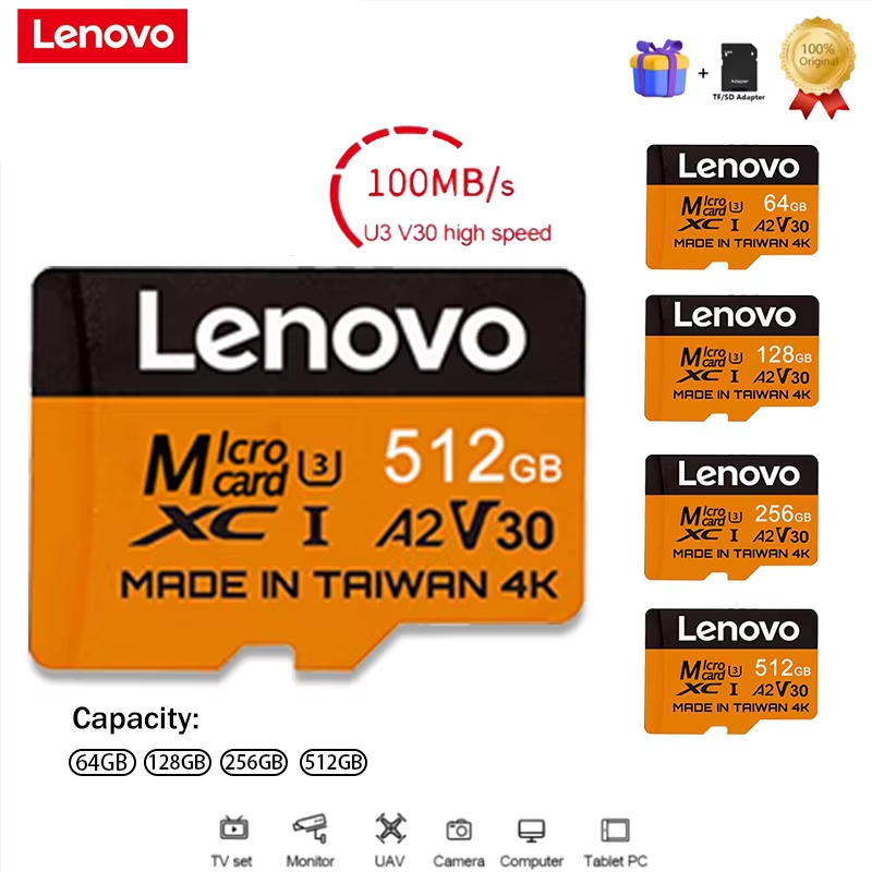 Gaming Console With Phone - Lenovo Secure 512GB SD-kaarten Micro TF