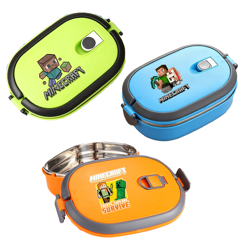 Gaming Console Minecraft - Spelthema Print Isolatie Lunchboxen Minecrafted roestvrijstalen
