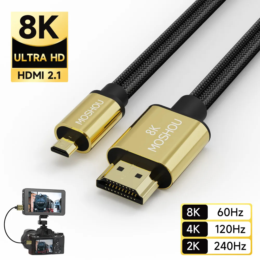Hdmi Cable 2.1 - Micro Hdmi Naar Hdmi-Compatibele Kabel 2.1