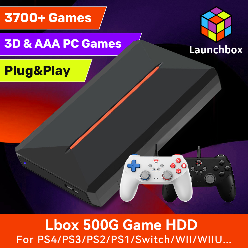 Gaming Console Cube - Launchbox 500G Gaming Harde Schijf Emulator