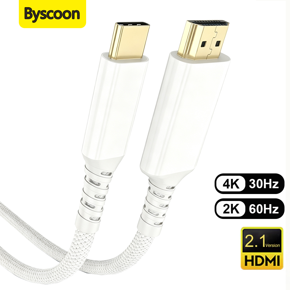 USB-C naar HDMI Kabel Wit 4K@3 - Hdmi Cable 2.1 recensie en prijs