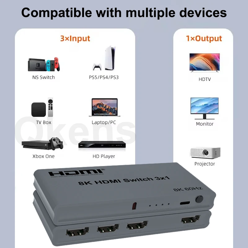 8K 60Hz 3x1 Auto Switch Cycle  - Hdmi Cable 2.1 recensie en prijs