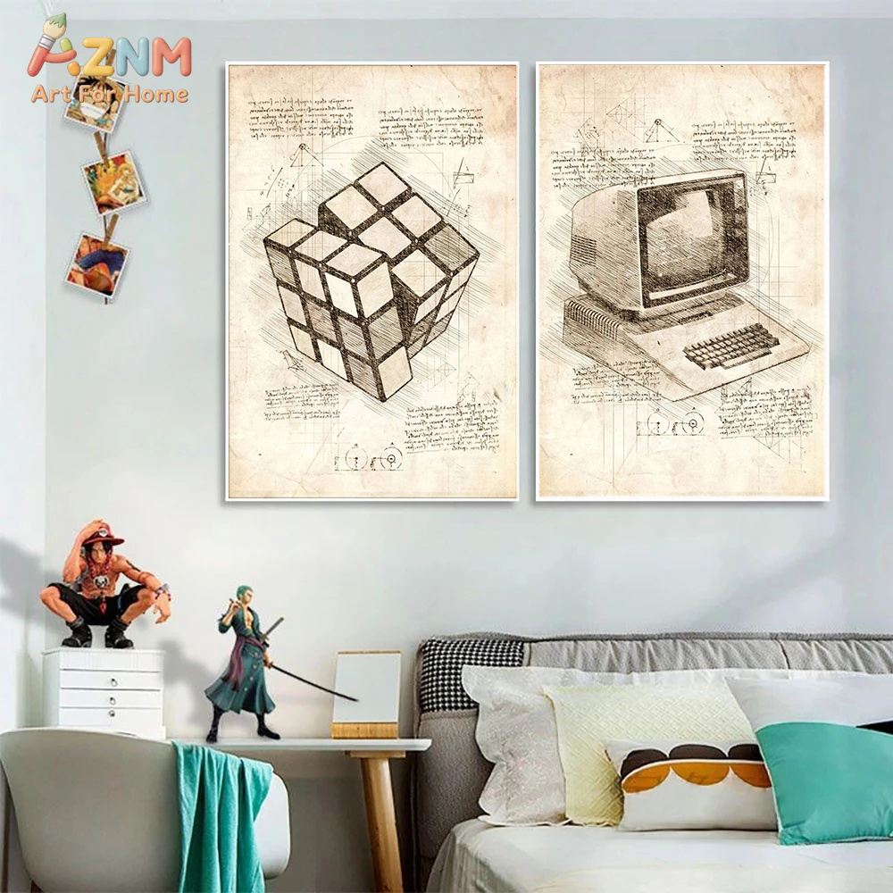 AZNM Vintage Blueprint Gaming  - Gaming Console Cube recensie en prijs
