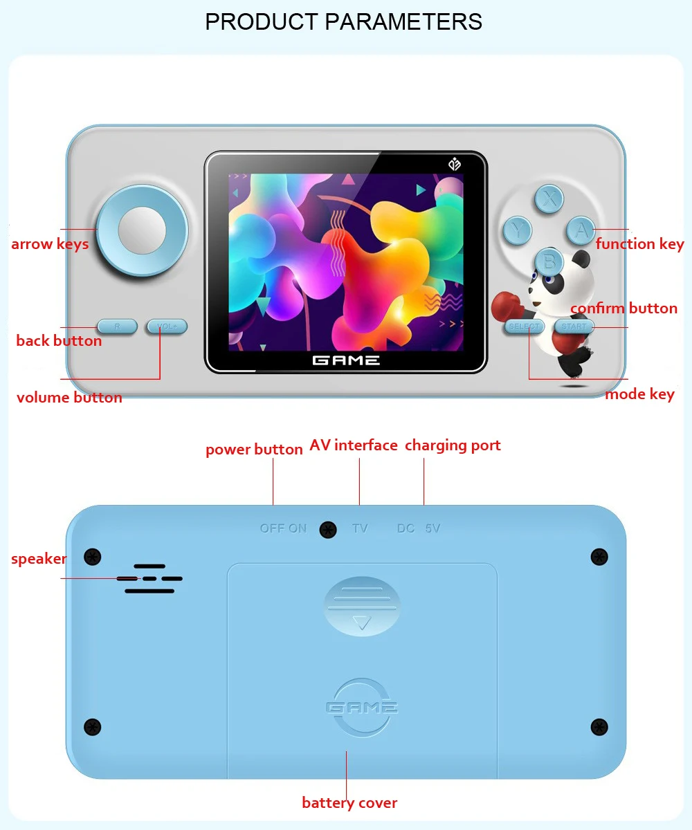 Nieuwe S5 Mini Retro Videogame - Gaming Console 5 Year Old recensie en prijs
